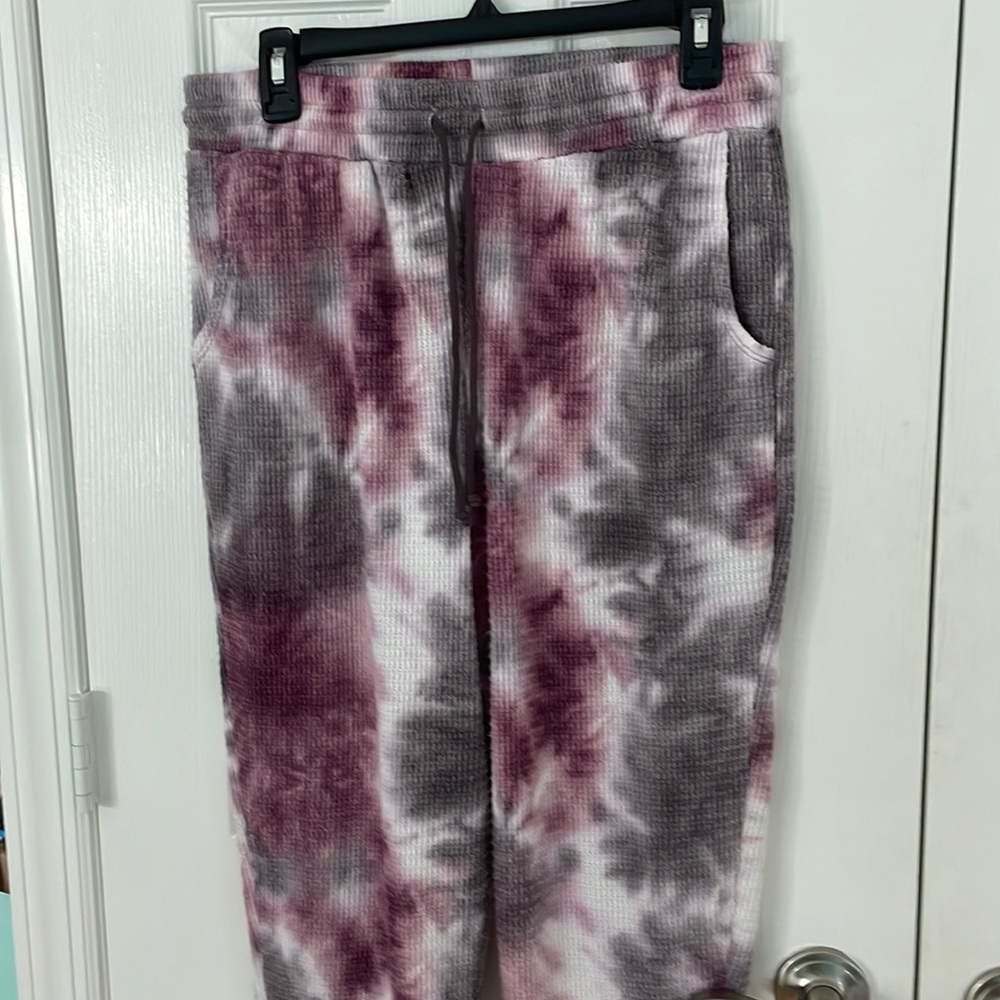 white red and grey tie dye sweats